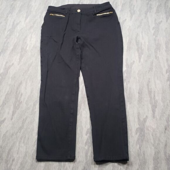 So Slimming By‎ Chicos Pants Womens 1.5 Black Ankle Stretch Mid Rise - Picture 1 of 12